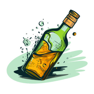 Alcochol beverage bootle vector image